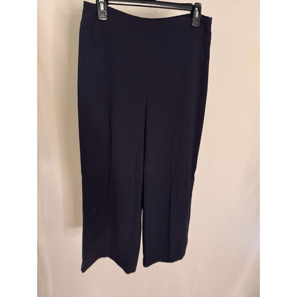 Express - Cropped Culottes High Rise Side Zip - Navy Blue - 10 - Womens